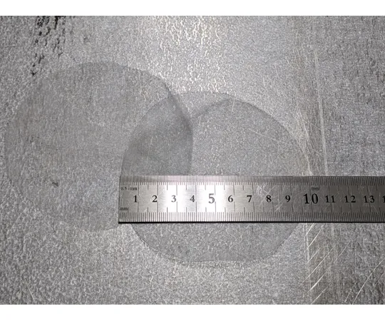 64-9043-89　Round Teflon Mesh (PFA) .PHI. 100 mm 150 Mesh Wire Diameter 35 MU.Openings 134 MU. 10 Sheets