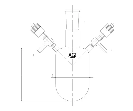 62-2110-69　高真空无油阀芯棒材料的溶剂接收器:PTFE　3692-100V-4L