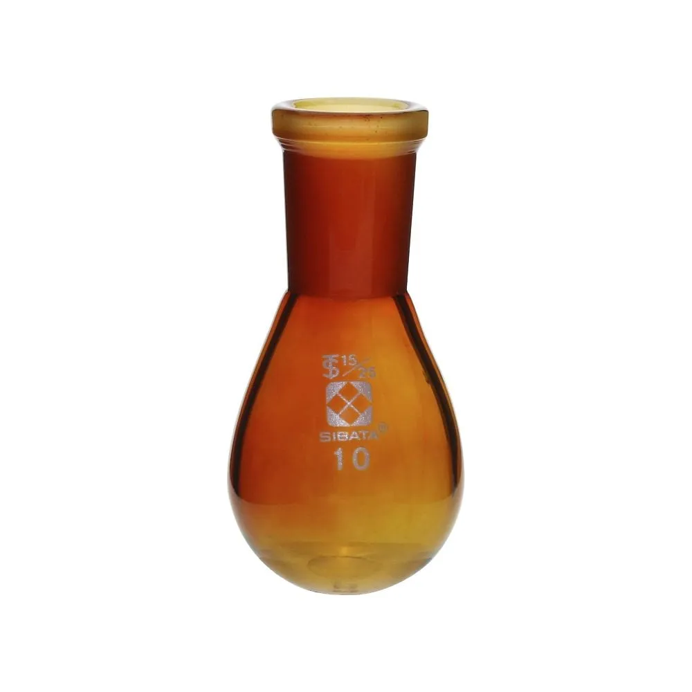 3-5919-01　一般滑动式茄子烧瓶 (棕色) 15/25 10mL　005270-1510