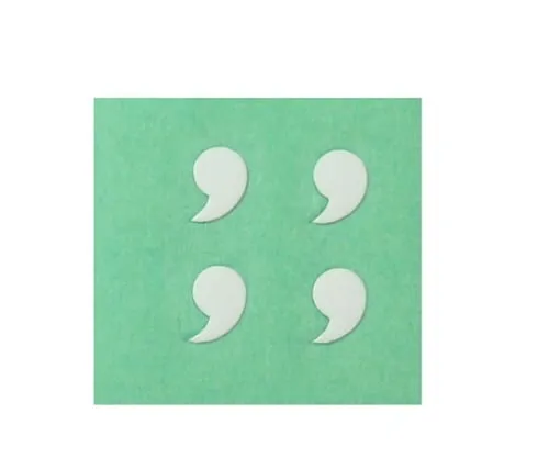 61-7397-71 字符印章Comma White 15 mm CL15W-15
