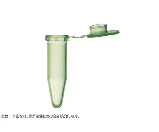 65-3850-95　ClikLok Tube Flat Top 1.5 ml Green 500 Pieces　T330-7G