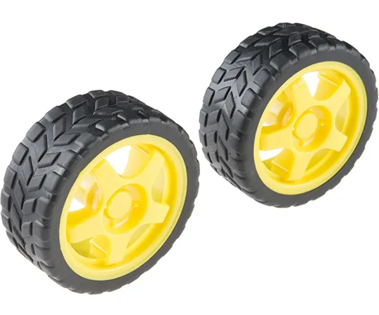 68-2030-02　Wheel -65 mm(Rubber Tire, Pair)　ROB-13259