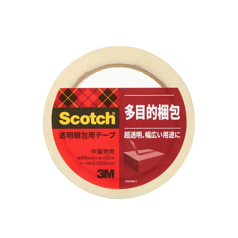 1-2859-01　透明包装胶带48公厘x 50公尺　3131PN