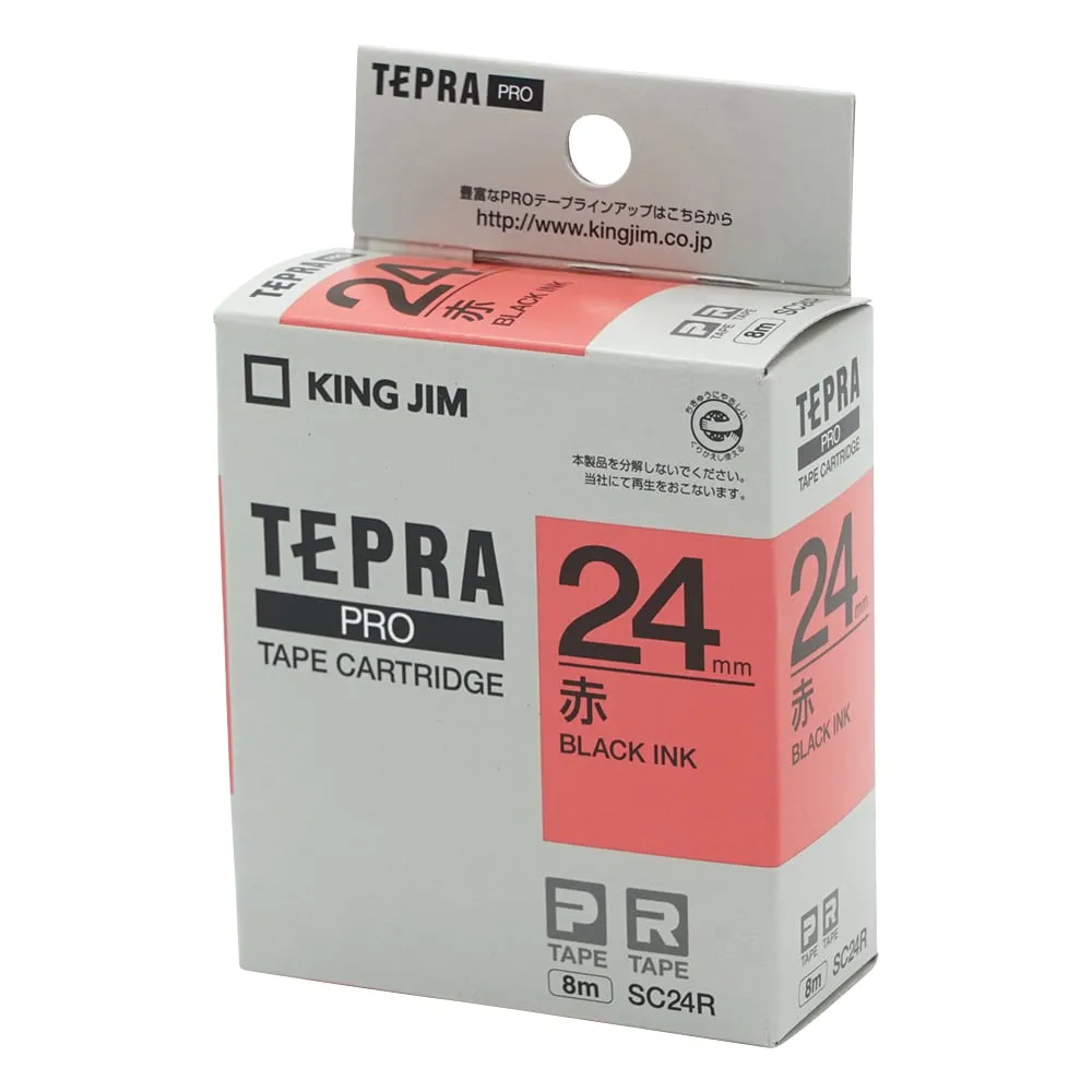 6-4007-05　Tepra PRO标签印表机磁带匣红色　SC24R