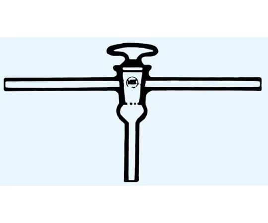 65-8677-57　High Vacuum Cock T-type Branch Tube Outer Diameter φ8mm　HVT-08