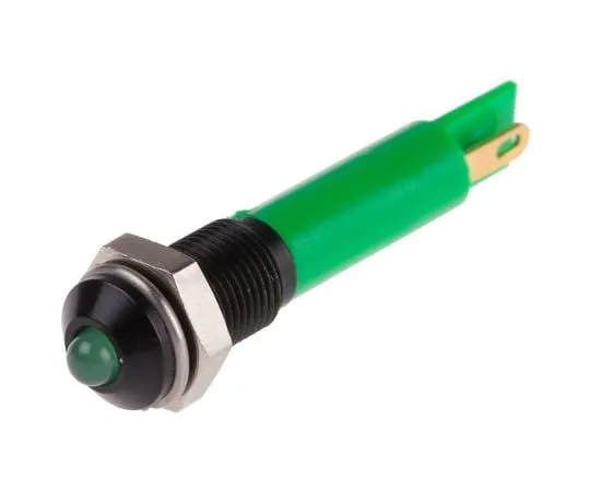 63-4585-90　RS PRO绿色指示器，12 V直流，6毫米安装孔尺寸，焊点终止　206-744