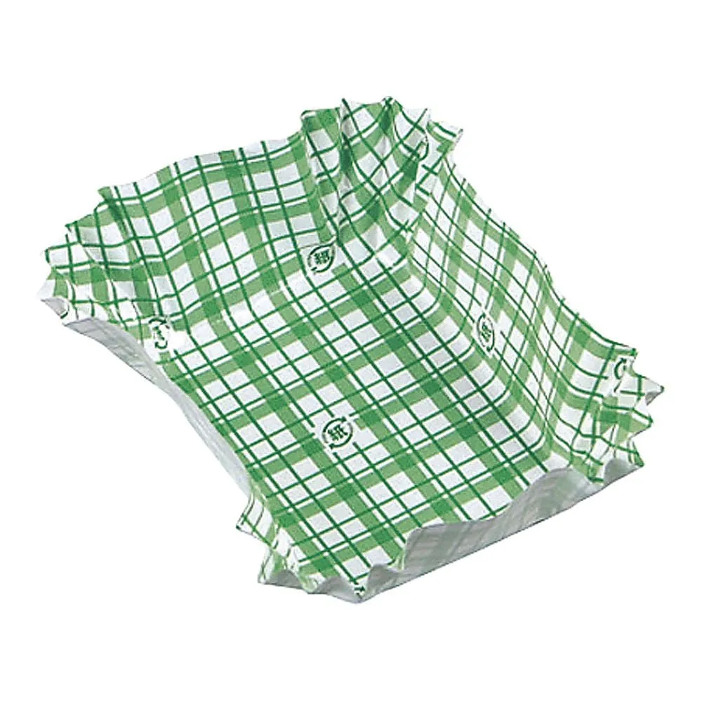 62-6649-12　Paper Cup Coco Case Square Large (500 Sheets) Green　0