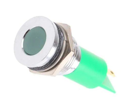 63-4587-40　RS PRO绿色指示器，12 V, 16 mm安装孔尺寸，焊点终止　211-724
