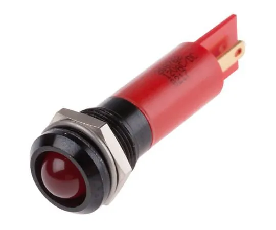 63-4586-46　RS PRO红色指示器，12 V, 12 mm安装孔尺寸，焊点终止，IP67　208-762