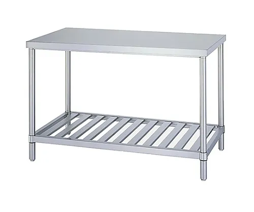 61-0009-09　不锈钢工作台 (不锈钢 (SUS430) ， Duckboard Shelf Specification) 450 x 450 x 800　AS-4545