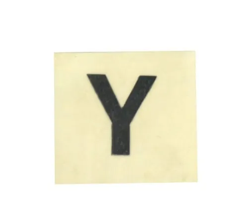 61-7398-16 字元贴纸黑色Y 15公厘 CL15B-Y