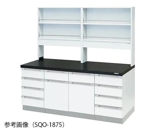 3-4321-11　实验室侧工作台 (木型) 1800×750×800/1800 mm　SQO-1875