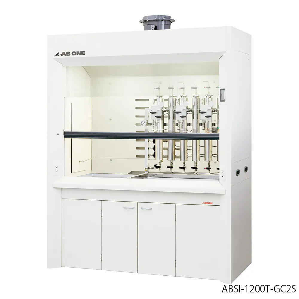 4-3403-15　Fume Hood (Model with Organic Solvent Purifier) 4 Solvent 1500 x 830 x 2250 mm　ABSI-1500T-GC4S