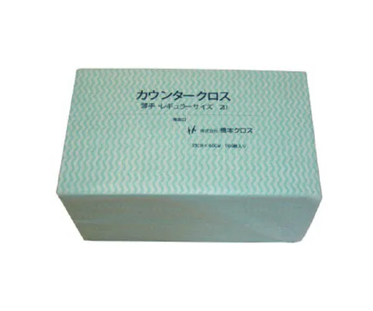 62-3515-23　［Discontinued］Counter Cloth (Regular) Thin Green (100 Sheets x 9 Bags)　S2UG