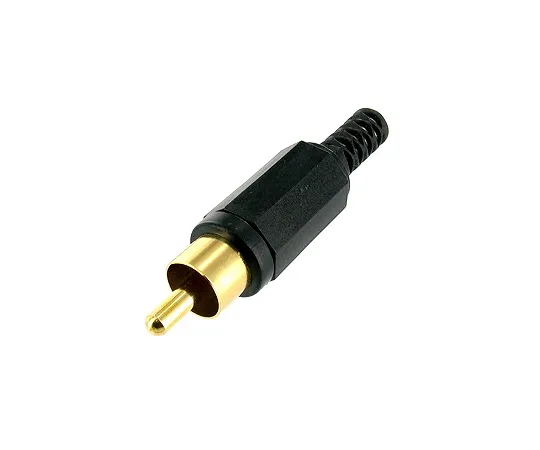 63-3100-08　RCA Plug gold-plated black　WTN19F6197GB