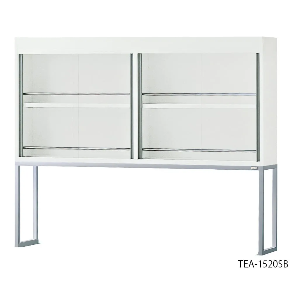4-5567-01　Reagent Shelf (for Side Laboratory Table, Leg Steel Type, with Glass Door) 900 x 200 x 1170 mm　TEA-920SB