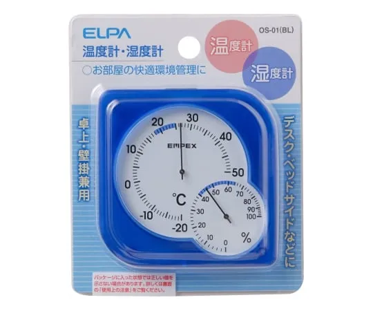 62-8590-65　Thermo Hygro Meter Clear Blue　OS-01(BL)