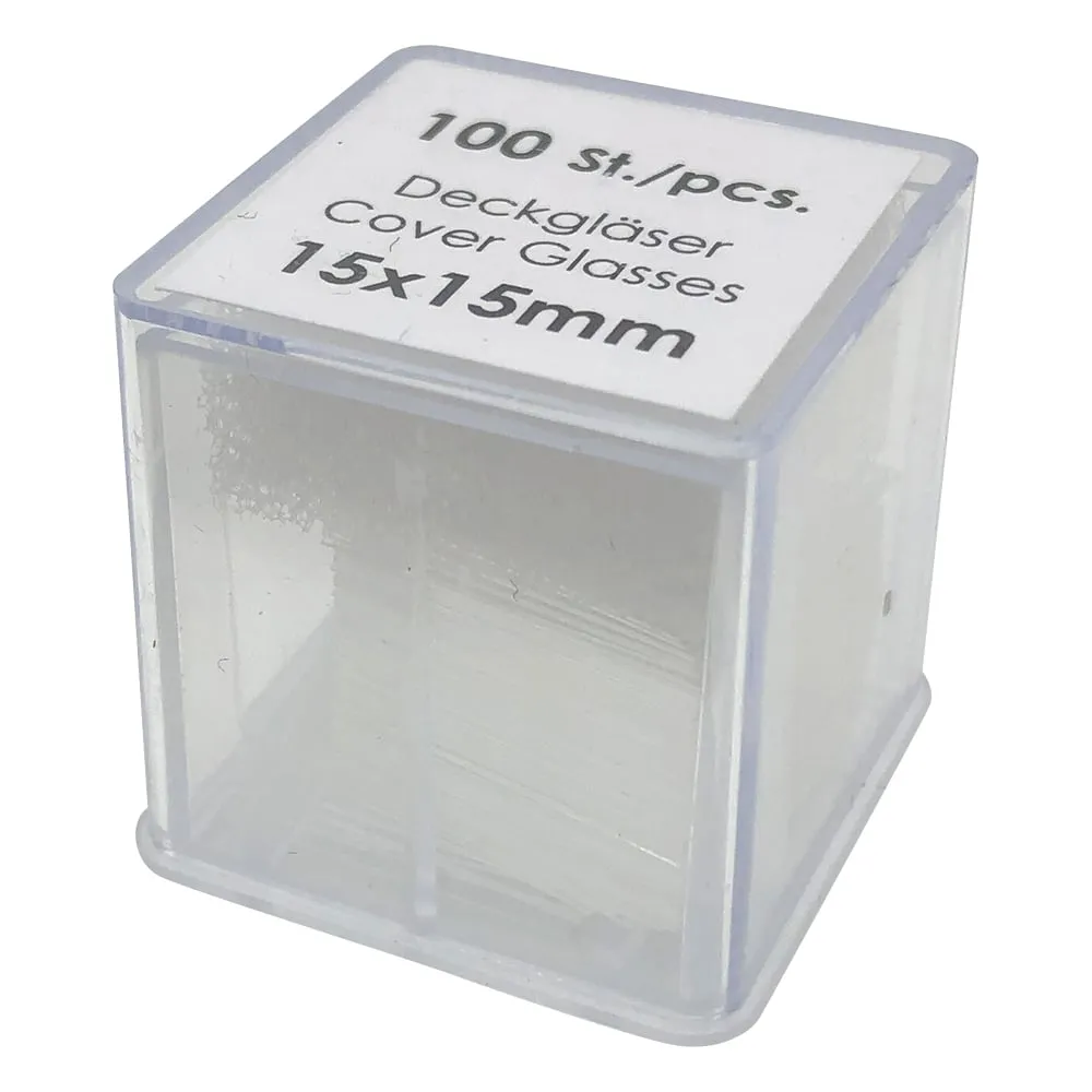 1-877-01　盖玻片15×15 mm 100片×10盒　01 010 10_PK10