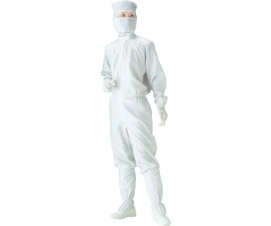 61-3230-32　前紧固件类型Coverall White Size M　PP1830WM