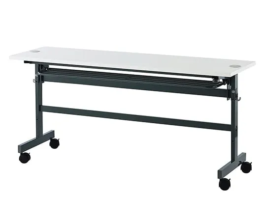 3-5923-01　具有布线功能的折叠桌1500×450×700白色　SHFTL-1545WH