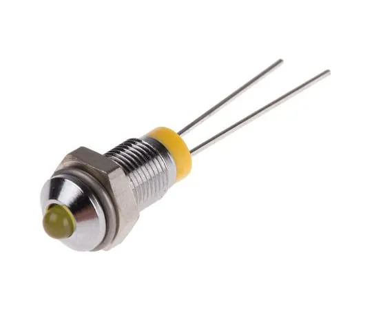 63-4586-42　RS PRO黄色指示器，2V直流，6mm安装孔尺寸，铅针终止　208-605