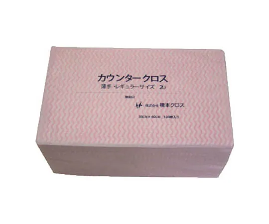 62-3515-24　［Discontinued］Counter Cloth (Regular) Thin Pink (100 Sheets x 9 Bags)　S2UP