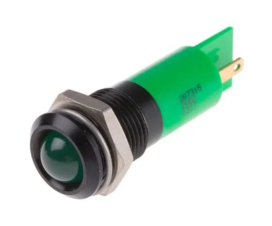 63-4586-01　RS PRO绿色指示器，2 V直流，14 mm安装孔尺寸，焊点终止　207-315