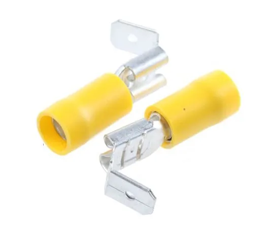 63-4641-86　RS PRO黄色绝缘黑桃连接器，6.35 x 0.8毫米标签尺寸，2.5毫米2到6毫米2　534-878