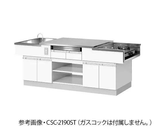 4-1160-01　学生烹饪台双面刨花板　CSC-2190STM