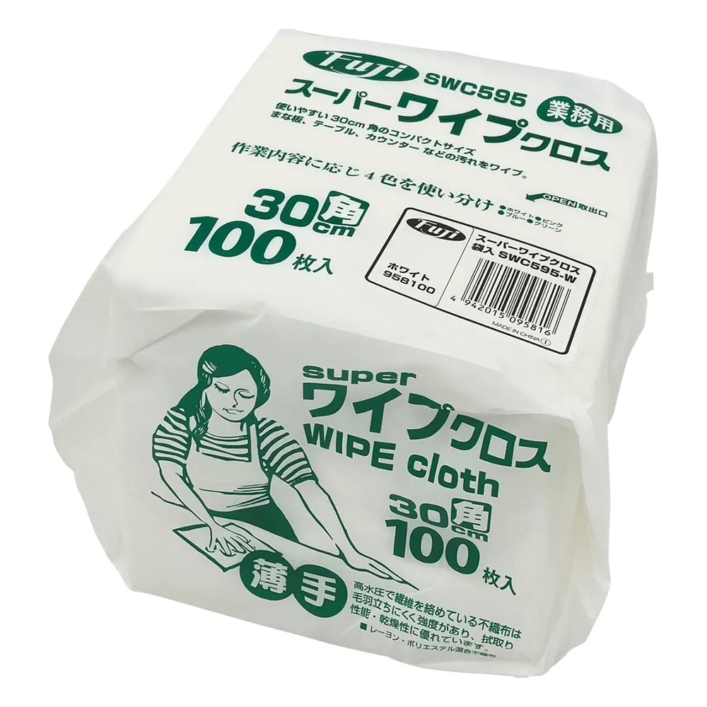 3-7455-11　白色100支超级擦拭布　958100
