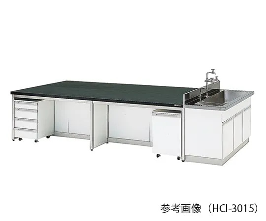 3-7922-01　中央实验室工作台 (框架类型) 2400 x 1200 x 800 mm　HCI-2412