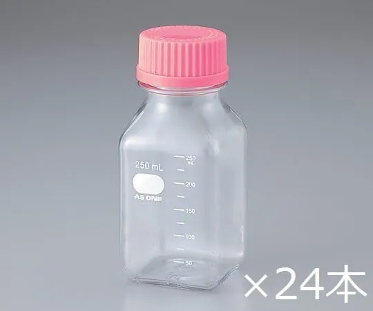 2-4130-52　Violamo聚碳酸酯方瓶250mL (箱式销售) 24盒　-
