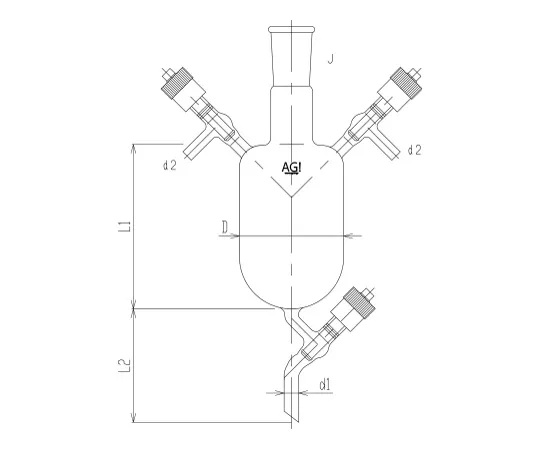 62-2110-77　高真空无油阀芯棒材料的溶剂接收器:PTFE　3698-100V-4L