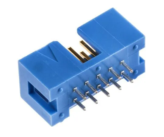 63-4628-19　Board Header 10 poles 2 rows straight wire to board 2.54 mm amplifier latch　2-1761603-3