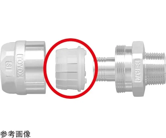 65-5699-77　Hose Joint TOYOCONNECTOR TC3-SS Type Replacement Sleeve Compatible Hose Inner Diameter 9 mm 20 pcs　TC3-SS9-S