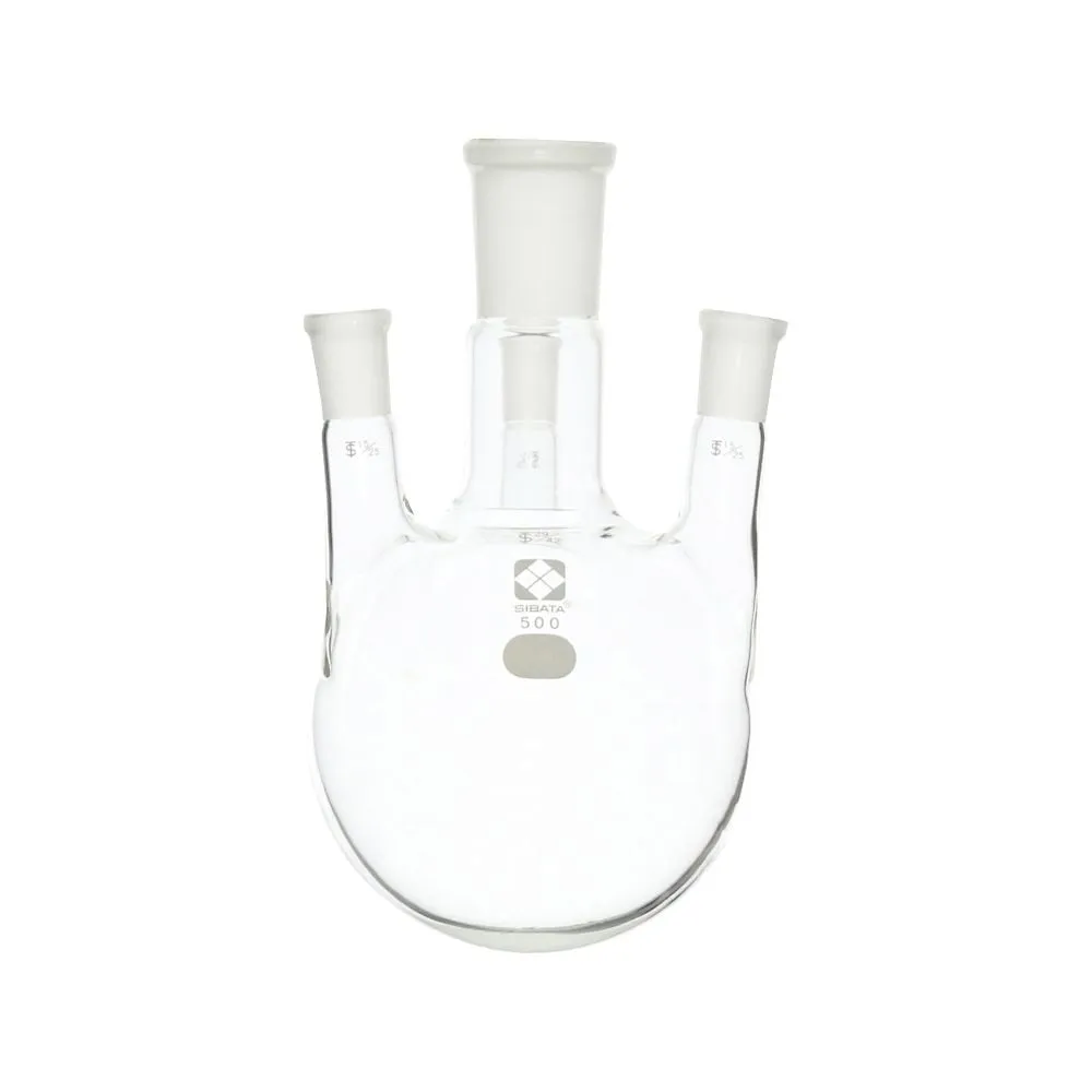 61-4405-80　普通滑动4颈圆底烧瓶500mL　005340-29500