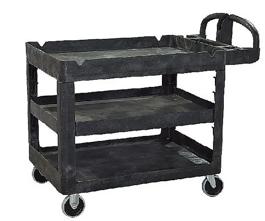 62-6590-57　Trust Shelf Utility Cart 3-Level Black　4043