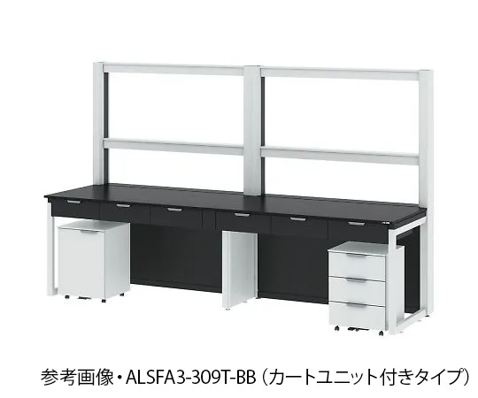 4-3370-01　Side Laboratory Table (with Steel Type/Frame Unit) 1200 x 900 x 850/1900 mm　ALSFA2-129T-BB