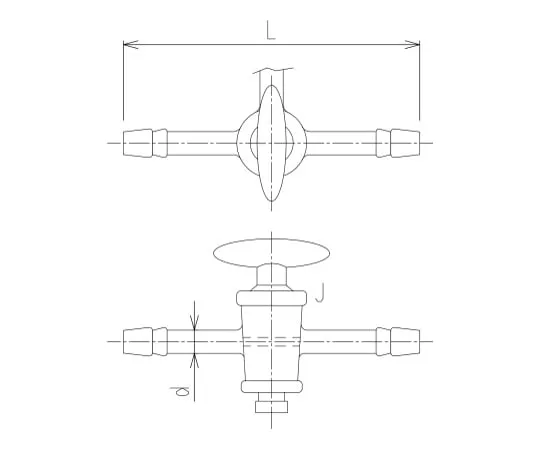 62-2090-35　［已停用］橡胶阻尼器三通攻丝玻璃塞　2156-126
