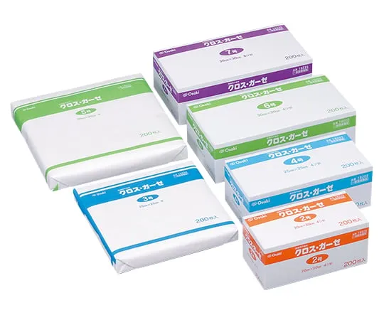 61-7355-84　Cross Gauze No. 5 30 Cm x 30 Cm Flat 200 Sheets　18201