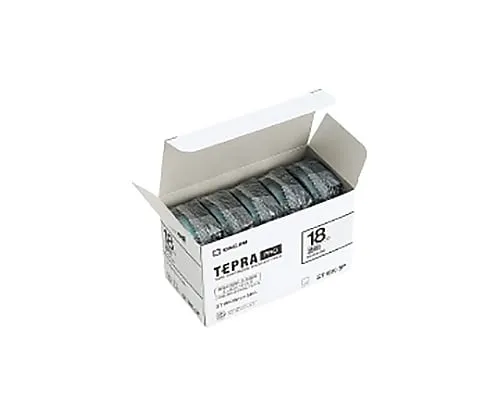 61-0601-27　［已停用］Tepra PRO Label Printer Tape Eco Pack 5 Pc透明/黑色字符18 mm　ST18K-5P