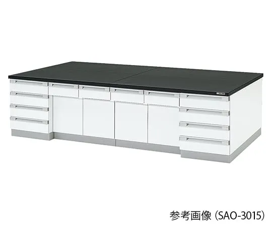 3-7765-01　中央实验室工作台木制 (1800 x 1200 x 800 mm)　SAO-1812