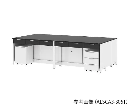 4-3363-01　Central Laboratory Table (Steel Type) with Cart Unit 1800 x 1500 x 850 mm　ALSCA3-185T