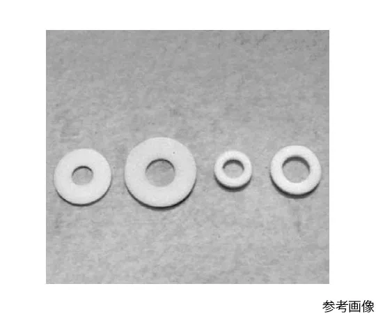 64-6184-64　Flat Washer for Insulation (Teflon) for M4 11 phi x 4.5 phi x 1.0 mm (100 sheets)　WP6