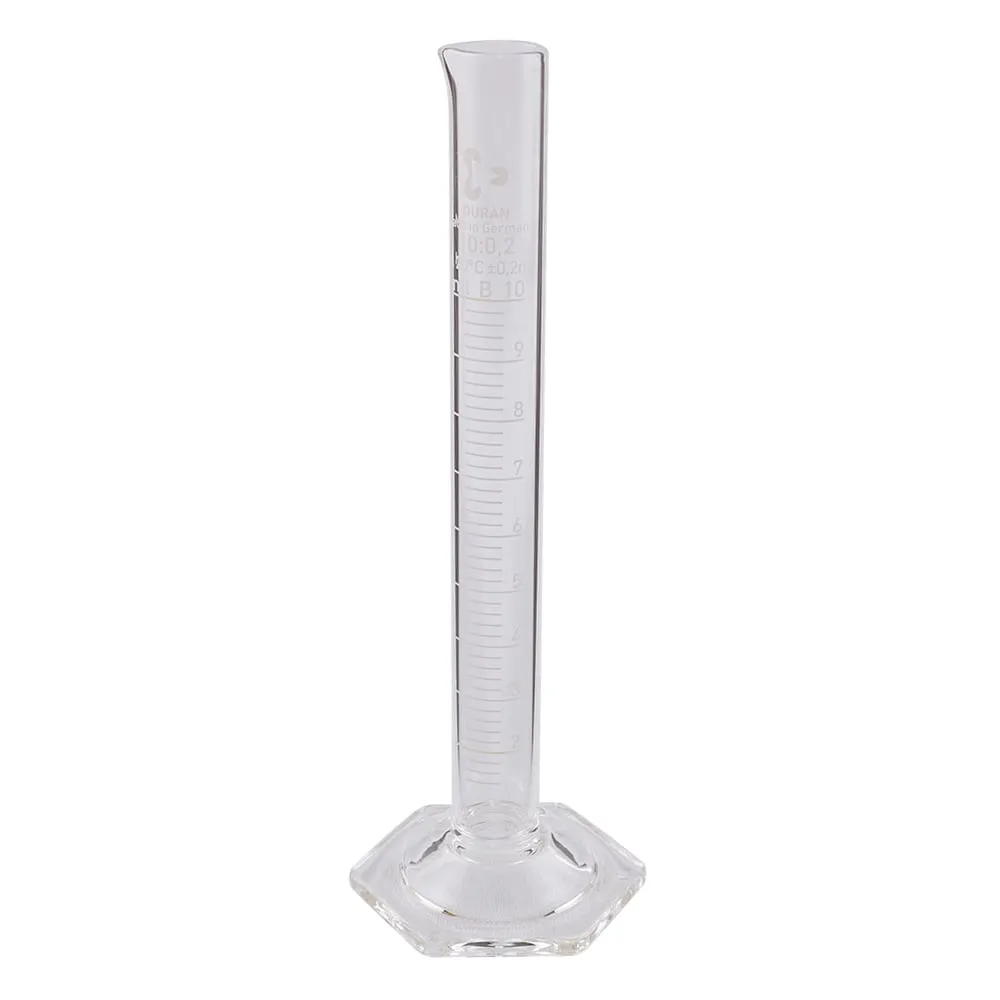 3-7112-02-57　Graduated Cylinder DURANR 10mL with Chinese Calibration Certificate　213960801