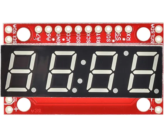 67-0453-38　SparkFun 7-Segment Serial Display - White　COM-11629