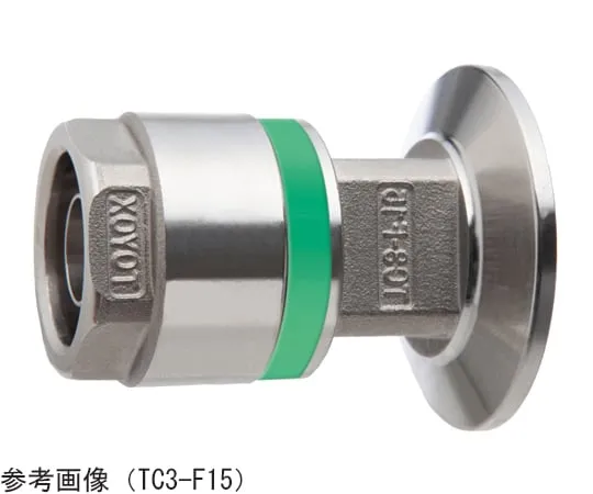 65-0878-85　［已停用］标准接头TC3-F绿色适用软管15 mm接头东洋1S GR　TC3-F15-1S-GR