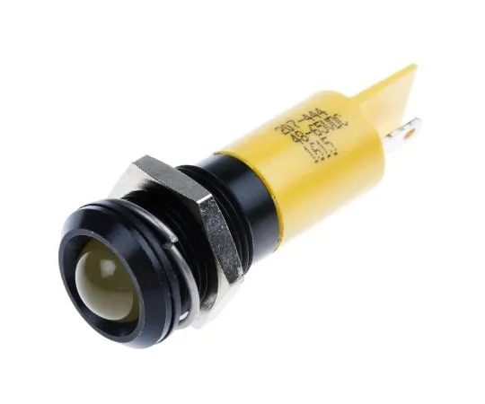 63-4586-05　RS PRO黄色指示器，48→65 V直流，14 mm安装孔尺寸，标签终止　207-444