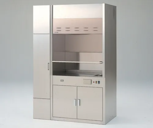 3-5335-31 Compact Draft 900 S (Stainless Steel/Dry Type Scrubber Integrated Type) with Plumbing and Draining and Acid Resistant Fan CD9S-W-L
