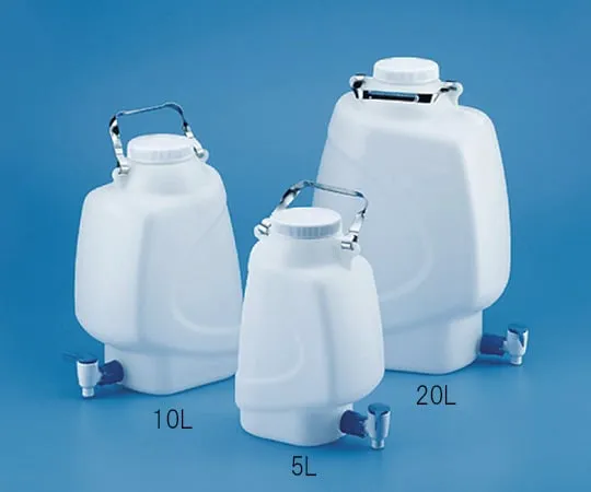 62-2932-44　带旋塞的方形大瓶HDPE 5 L 683241　683241